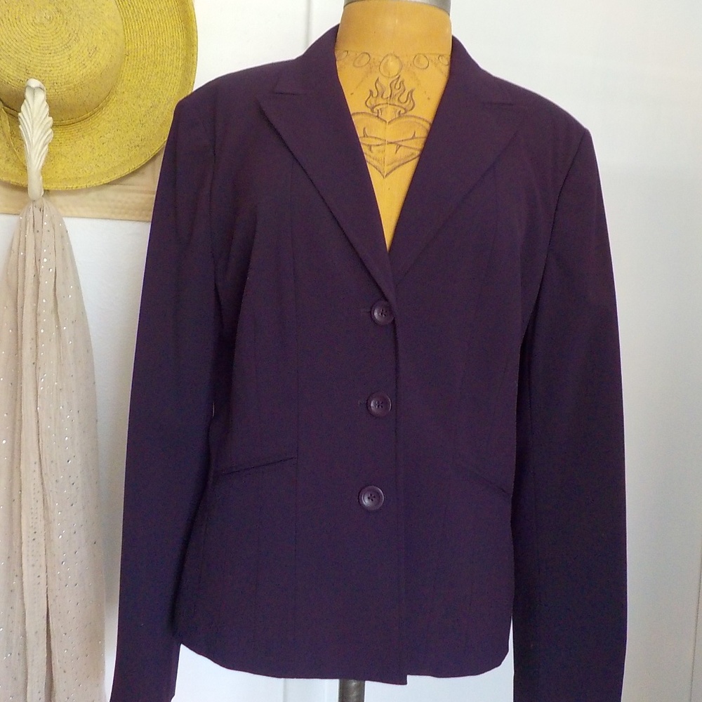 Purple Stretch Tailored Blazer